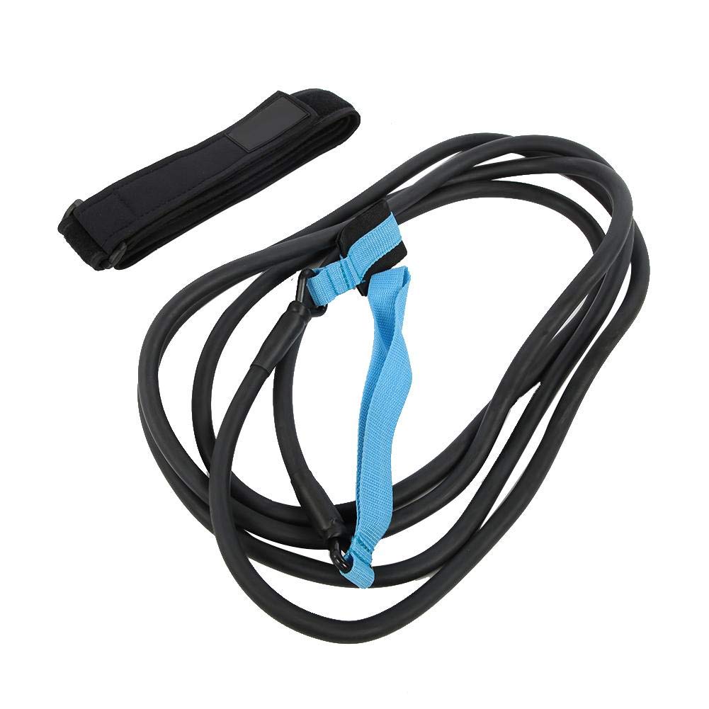 Keenso Schwimmtrainingsgürtel 4m Schwimmwiderstandsgürtel Schwimmtrainer Zugleine Seil Pool Zubehör