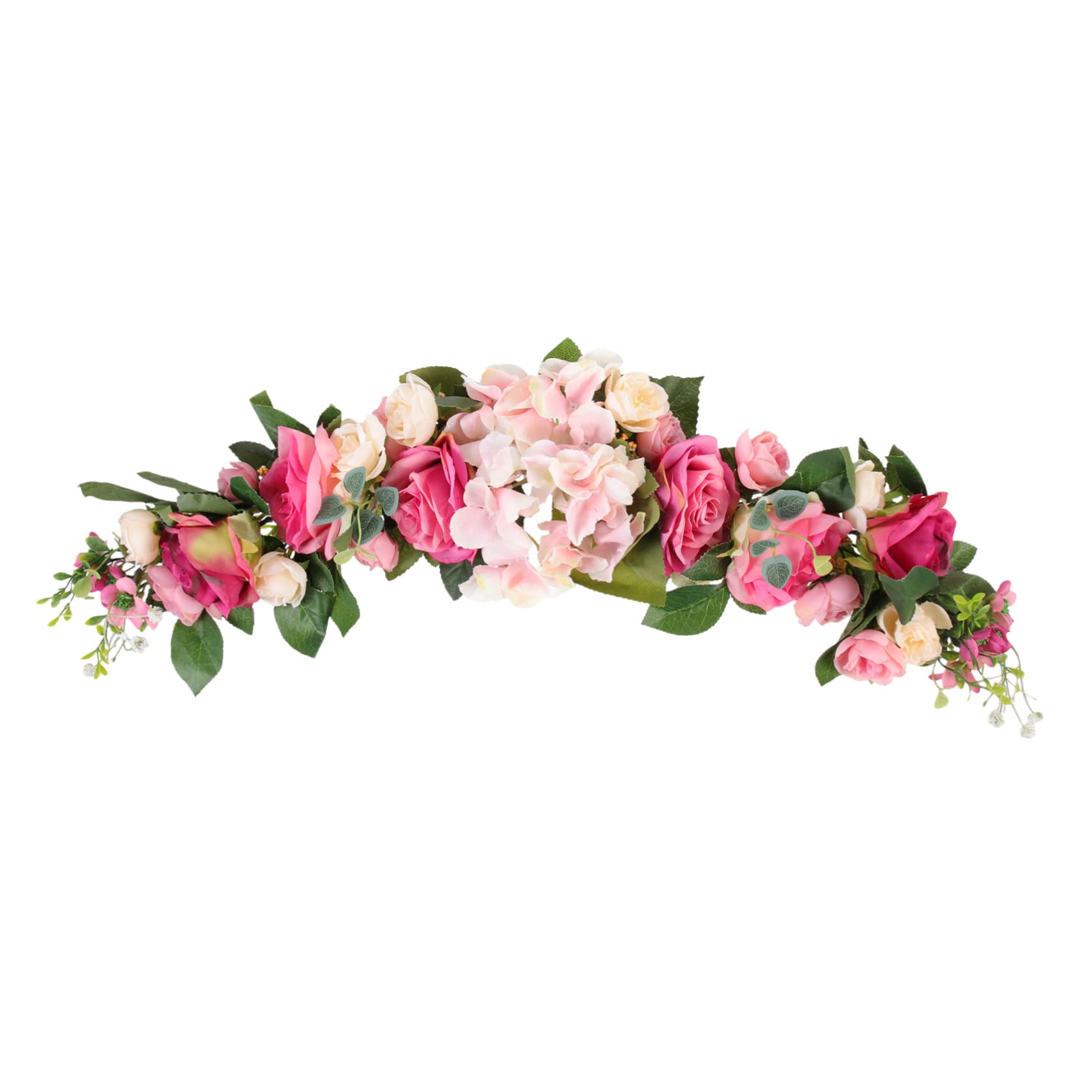 Künstliche Rosenblumen-Girlande Dekorative Blumengirlande für Türstürze Künstliche Hochzeitsrosen Blumendekoration für Fenster und Haustür