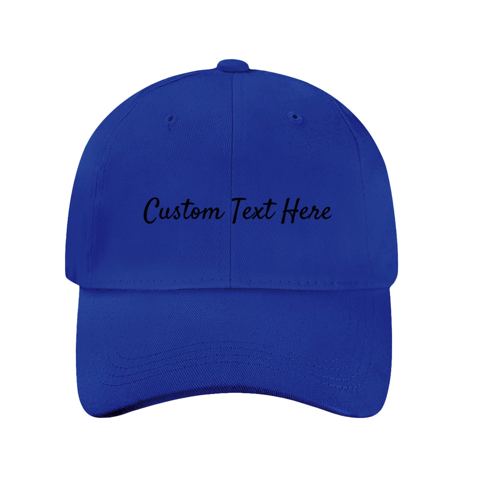 Miujonvy Unisex Dark Blue 0 Heat Press Transfer For Personalized Baseball Cap Custom Text Here Baseball Cap For Adult Dark Blue