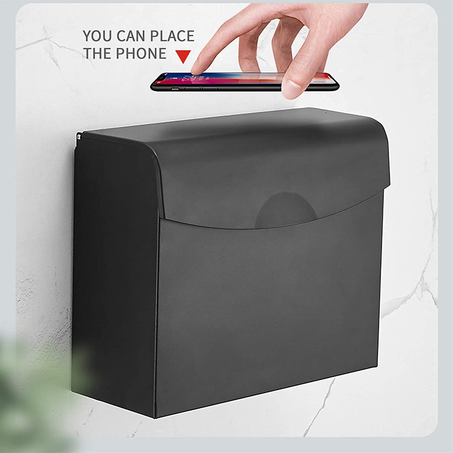BKEKM Dispenser Salviette Dispenser di Asciugamani di Carta a Parete Dispenser di Asciugamani di Carta Commerciale Senza punzonatura Porta Asciugamani di Carta Impermeabile Moda