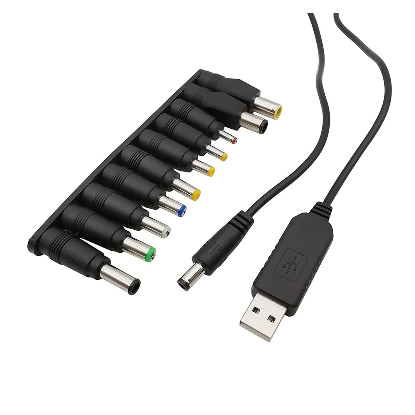 Konwerter USB na DC Boost 5 V-9 V/12 V 5,5 x 2,1 mm kabel do ładowania router wentylator (typ E)