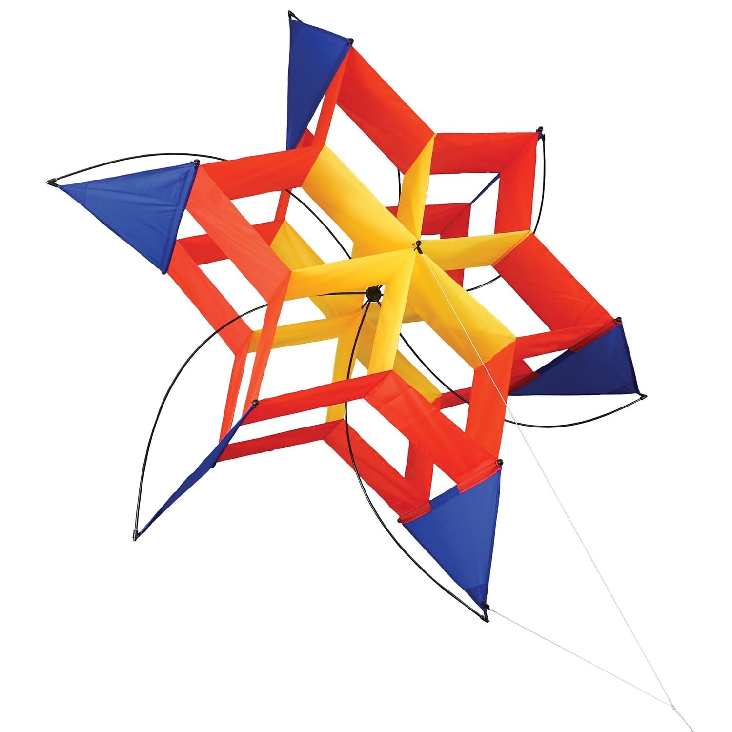 In the Breeze 3390 — Circus Cosmic Hex Kite — Colorful, Easy-Flying Cellular Kite; Kite Line Included…