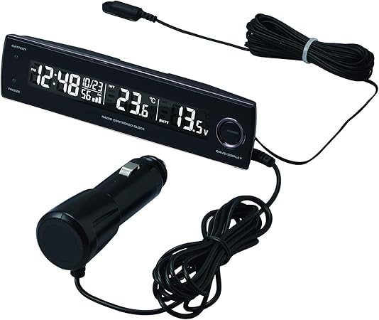 Amazon セイワ Seiwa 車内用品 デジタル時計 電圧サーモ電波クロック Wa81 電波 ブルーledバックライト 車 バイク 車 バイク