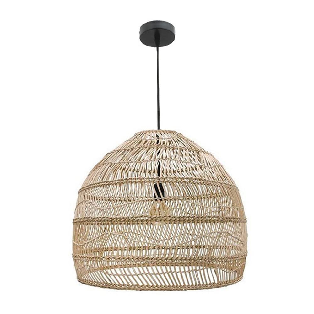 Lustre en rotin pour chambre : solution d'éclairage doux et réglable