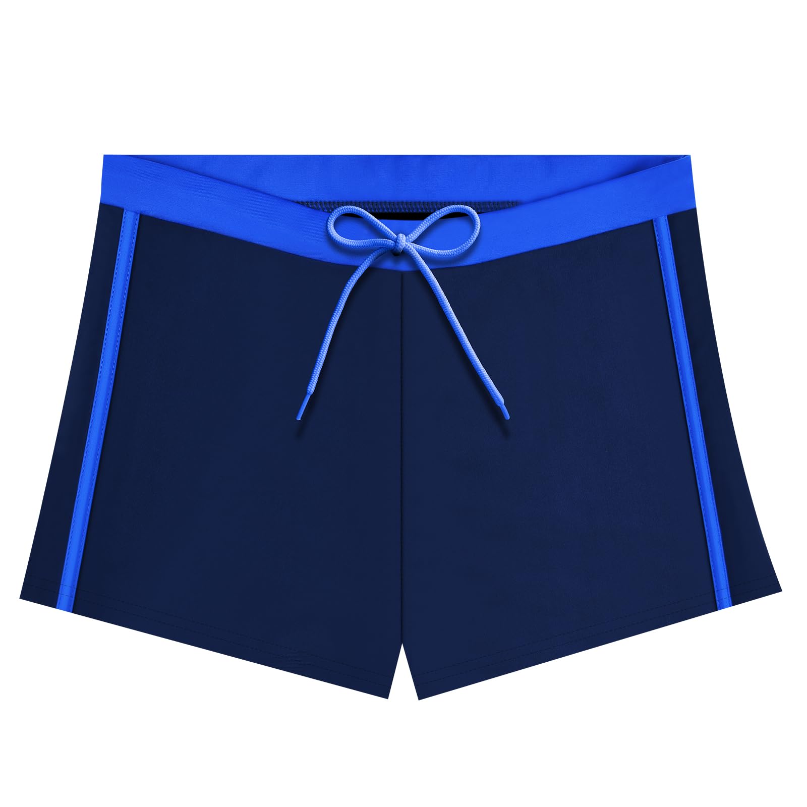Short de Bain pour Garçon, Maillot de Bain Vintage Enfant, Boxer Shorts, Impression Séchage Rapide Plage Maillots de Bain de 6 à 14 Ans Garçon de 128-164 cm de Haut, Noir & Marine