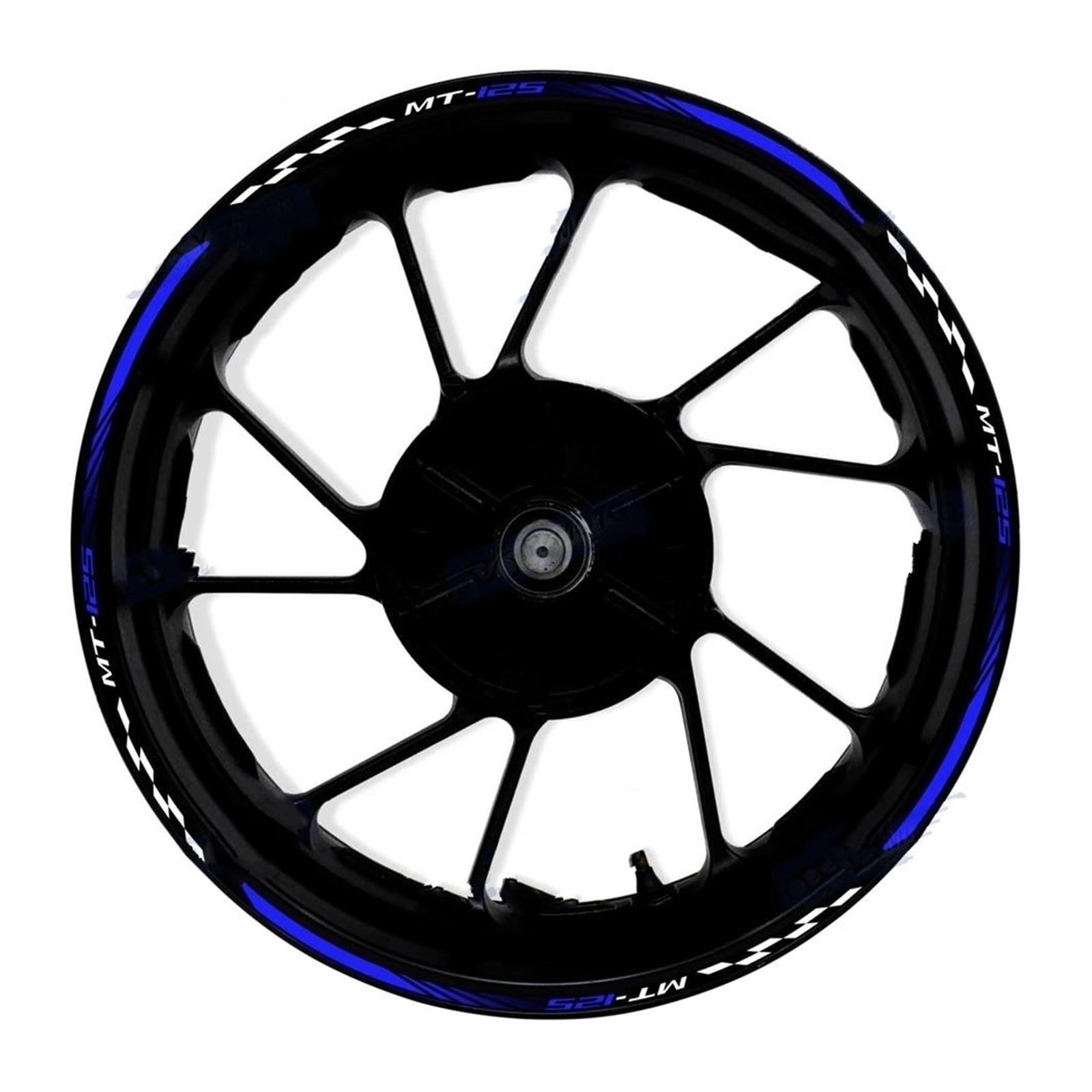 Motorcycle for Yamaha MT-125 MT125 Wheel Stickers Night Reflective Rim Motorbike(Color6)