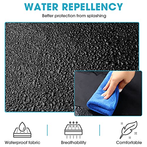 Zhanmai 4 Pieces Waterproof Rubber Vinyl Apron Heavy Duty Work Apron Leather Lab Apron Dishwasher Apron For Restaurant Butcher Smock Industrial Apron For Dishwashing Lab Butcher Garden Dog Grooming #TOP4