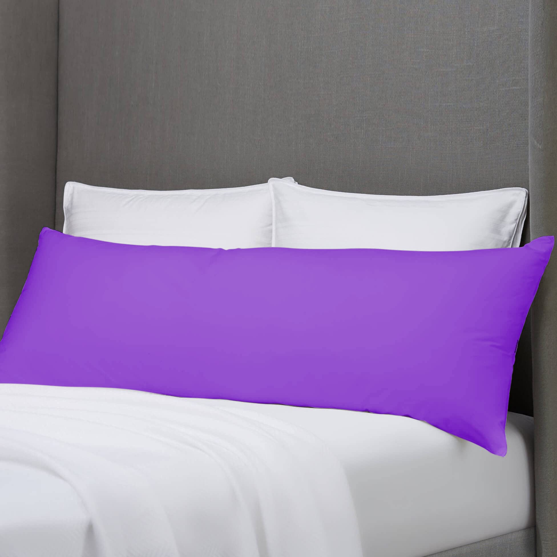 Hometex Purple 3Ft Long Bolster Pillow With Cover - Pregnancy Body Support Cushion (Purple)