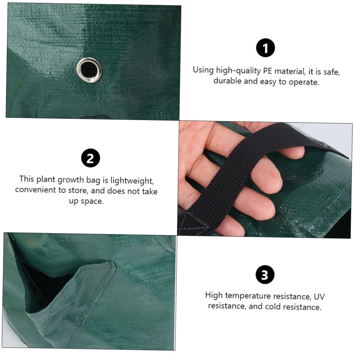 HANABASS 2 Series Bolsa De Plantación De Fresas PE De Unidades De Accesorios De Jardinería Colgantes Fomentan El Crecimiento Vegetal Ventilación De 2 Piezas*2