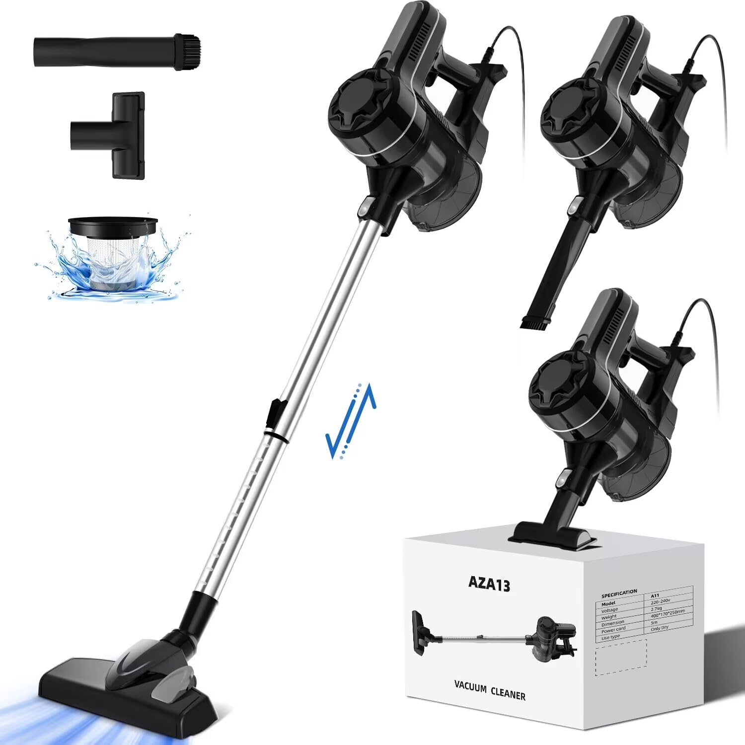 Aspirapolvere Con Filo Vastorm R6X – 20Kpa 600W – Leggero 1.66kg Con Cavo 5m – Anti-groviglio Per Peli Animali