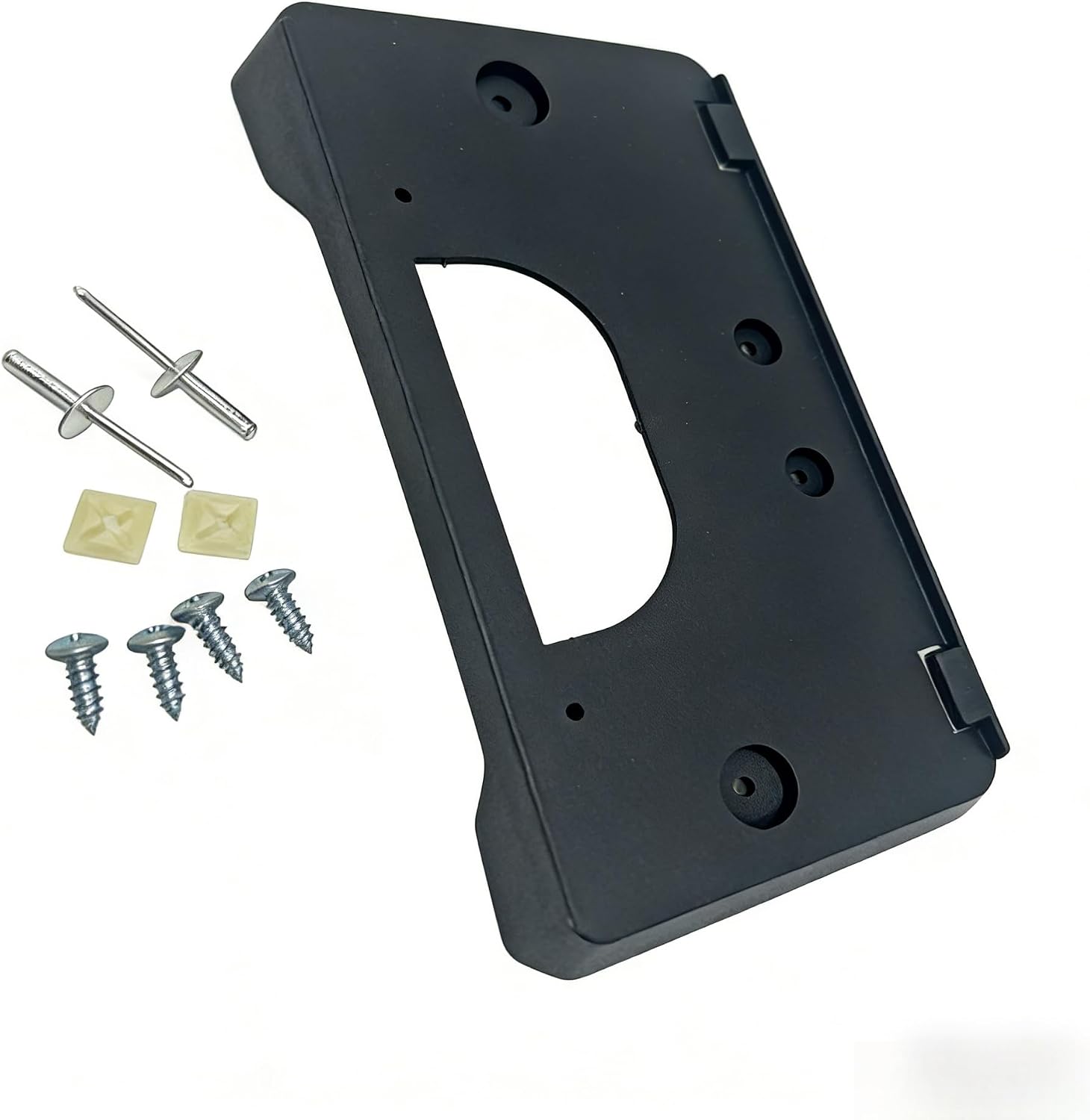 for 2003-2007 Compatible with GMC Sierra 1500 1500HD 2500 2500HD 3500 Front Bumper License Tag Plate Mounting Bracket Holder 15199886 Replace GM1068135
