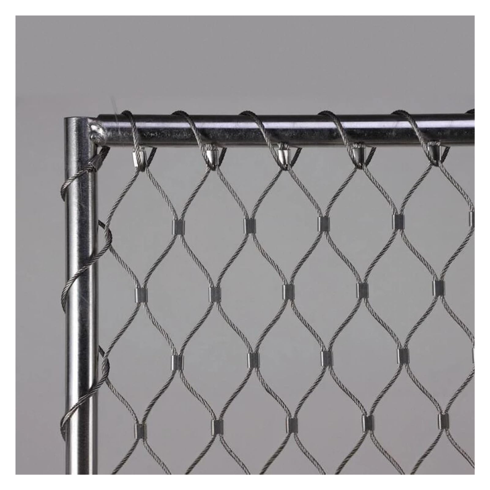VXHCS - Red de cuerda de acero inoxidable para jardín y granja, flexible, 1 red de seguridad para aves de corral, malla de 3 cm, ideal para proteger escaleras y barandillas