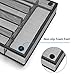 LIANYU Silverware Utensil Drawer Organizer, 5 Compartments Steel Mesh Cutlery Flatware Tray with Foam Feet, 9 1/4