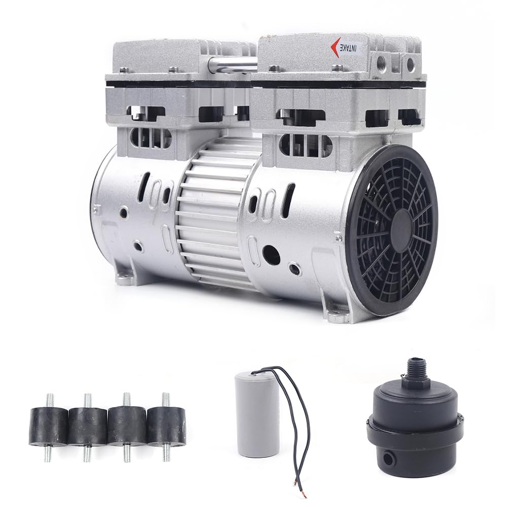 Compresor de aire exento de aceite 220 V 750 W Compresor de aire portátil Compresor de aire ultraligero para coche, pistola de clavos y herramientas de aire comprimido, garaje, tienda