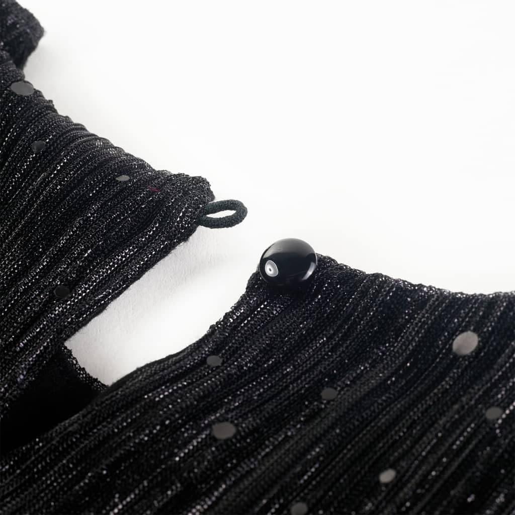 Vestido de manga larga para niños, color negro, adecuado para niñas, niños, bebés, adolescentes, verano, princesa, tul con lentejuelas, transpirable, cómodo, diario, fiesta