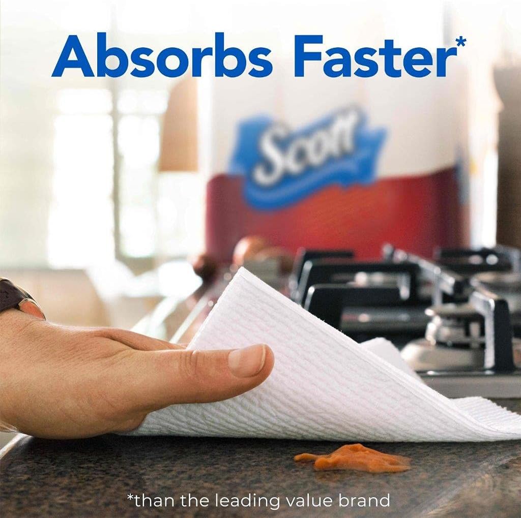 Scott Paper Towels, Choose-A-Sheet - 30 Mega Rolls (2 Packs of 15) = 56 Regular Rolls (102 Sheets Per Roll) : Health & Household