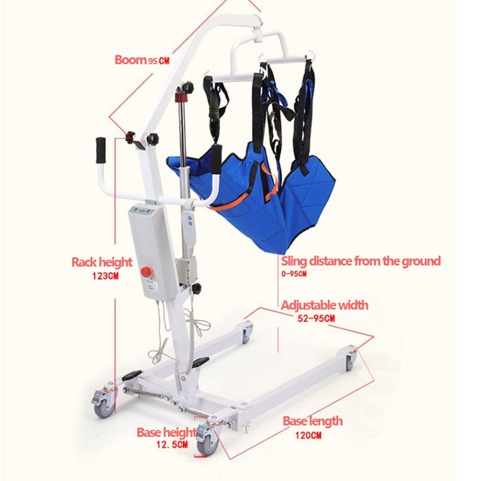 Arnés Elevación Paciente Cuerpo Completo, Grúa De Paciente, Eslinga De Elevación con para Paciente Y Minusválido, para Posicionamiento Y Elevación De La Cama,Enfermería,B