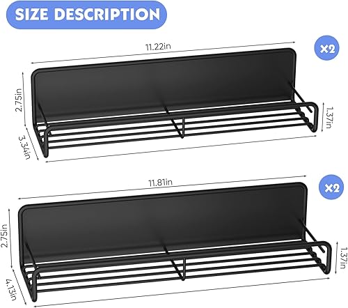 Miniatura 7 de Mirfane Paquete de 4 organizadores magnéticos para especias estante magnético móvil para especias para refrigerador estante de especias de