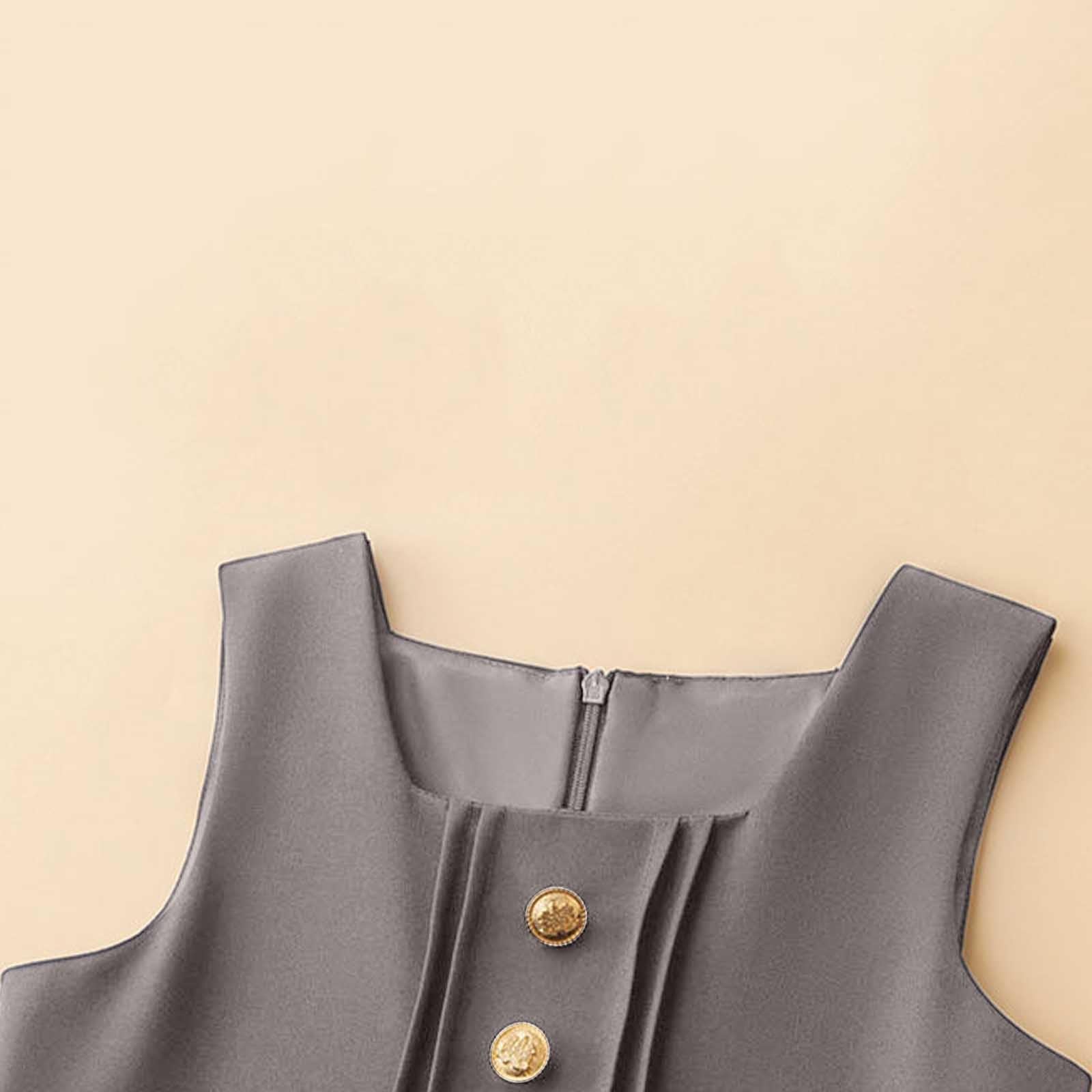 Uniforme escolar plisado para niñas, vestido de pinafore y camisa blanca con botones y corbata, 3 piezas, antiarrugas, ropa escolar de verano, ropa preparada para el verano, 3-15 años