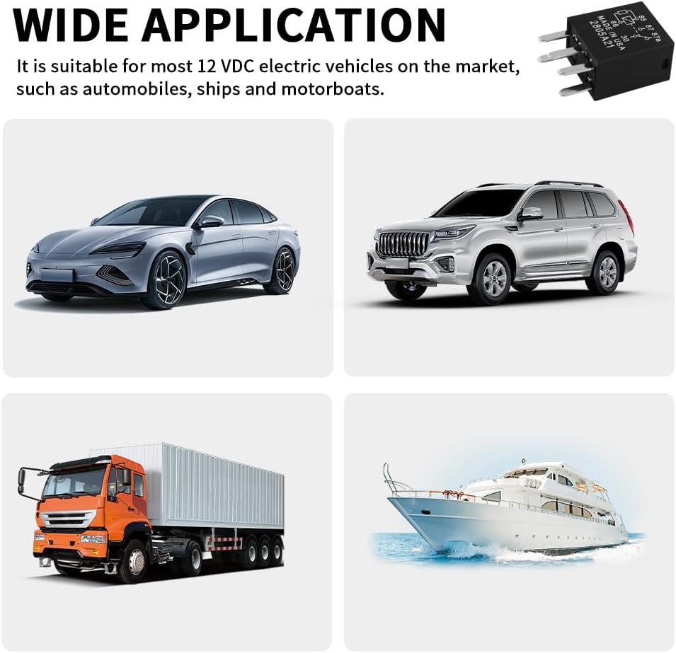 2PCS 35A 12V Relays,5 Pin Fuel Pump Relay Kit Replacement OEM#G8V-RH-1C7T-R-DC12,Universal Multi Purpose Automotive Relay Standard Car Accessories for Most Cars Motorboats (2PCS)