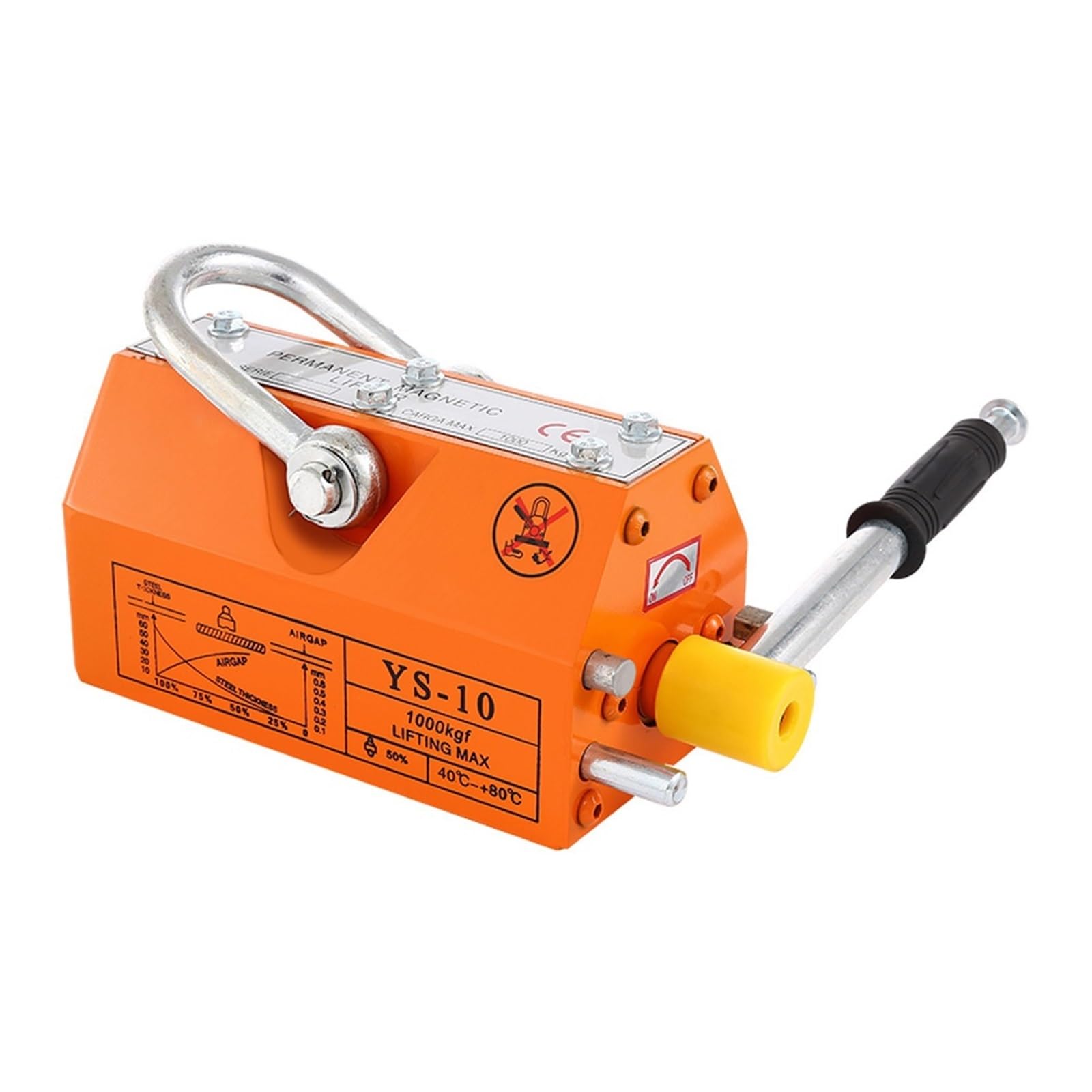 Permanentmagnet-Kran-Magnetheber, 400 kg, Hochleistungs-Stahlkran-Hebemagnet, industrielles Magnetfutter Für Heimwerker-Anfänger