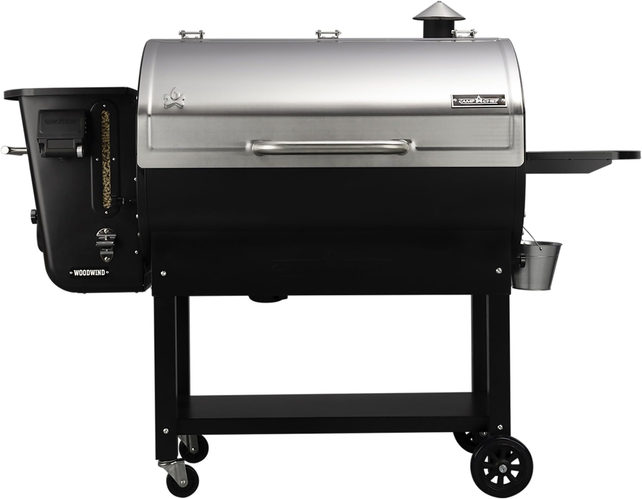 Camp Chef Woodwind WIFI 36" Grill with Sidekick Flat Top - Pellet Grill & Smoker for Outdoor Cooking - Bluetooth & WIFI Connectivity - 160°F to 500°F Range - 1236 Sq In Total Rack Surface Area
