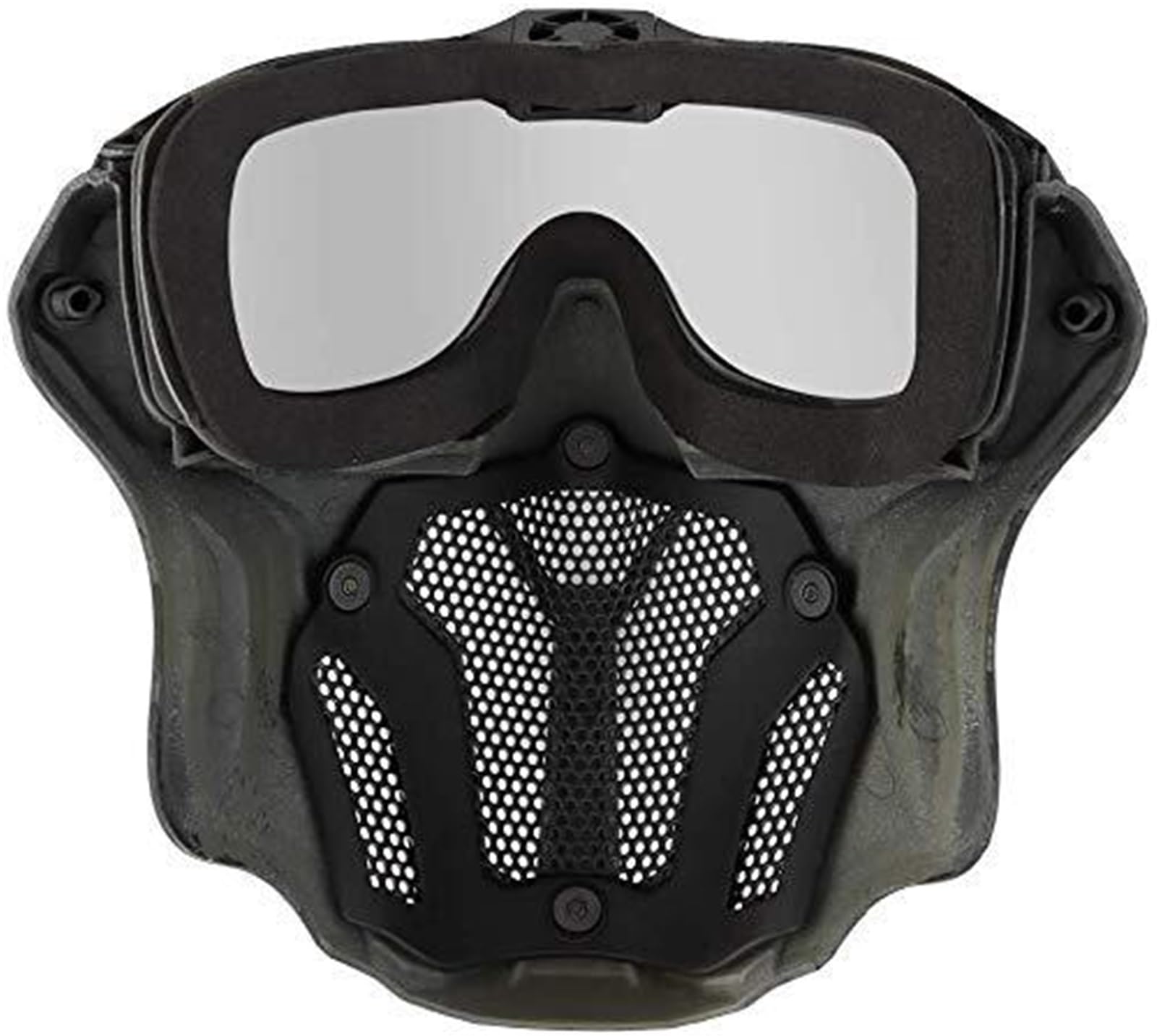 Pełna Maska ​​Airsoft Z Systemem Wentylatora Przeciwmgielnego, Odpinane Gogle Do Paintballa, Do Gier Myśliwskich Na Świeżym Powietrzu