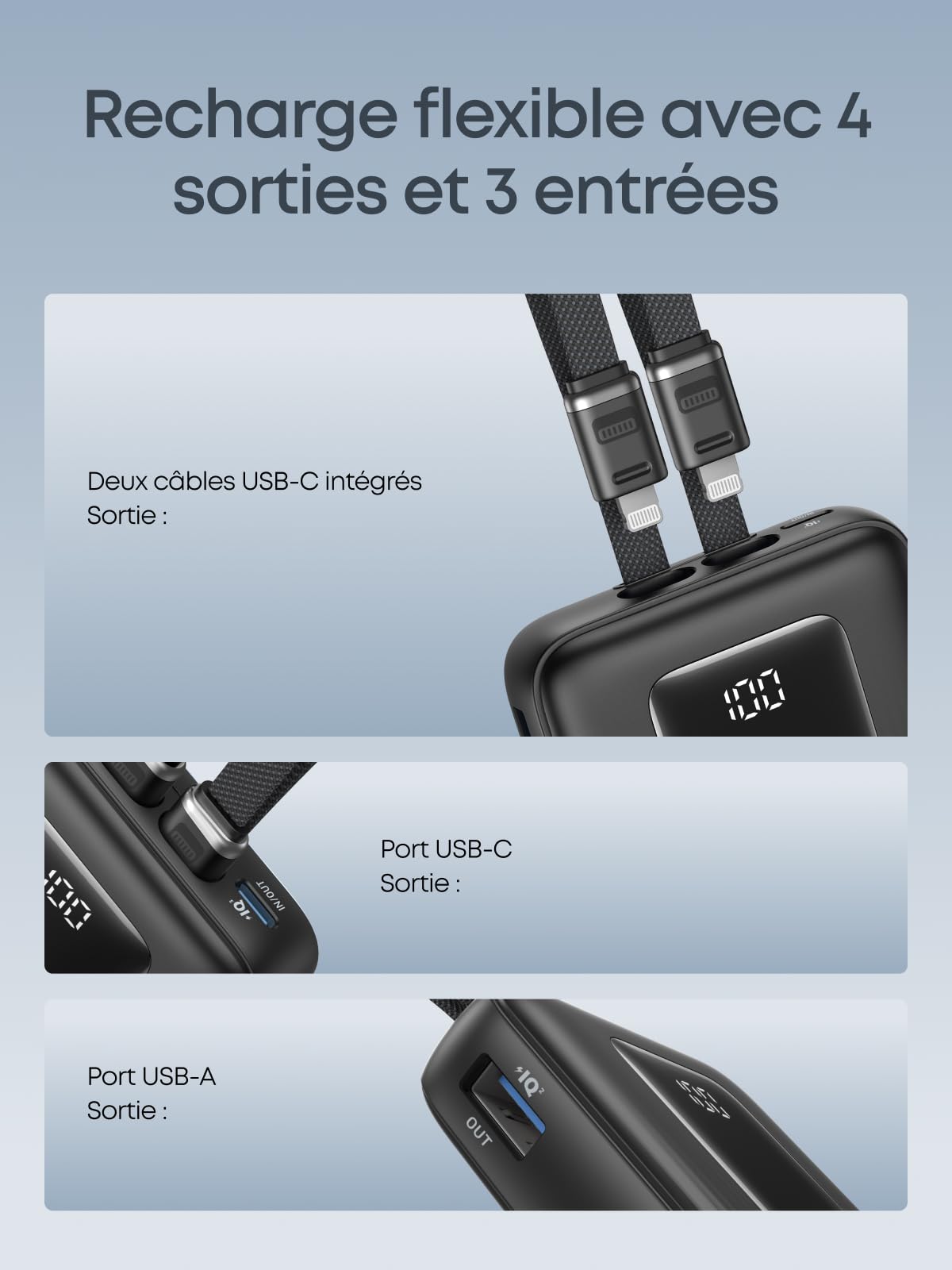 Anker Zolo Batterie Externe 20 000 mah, modèle 2025 amélioré