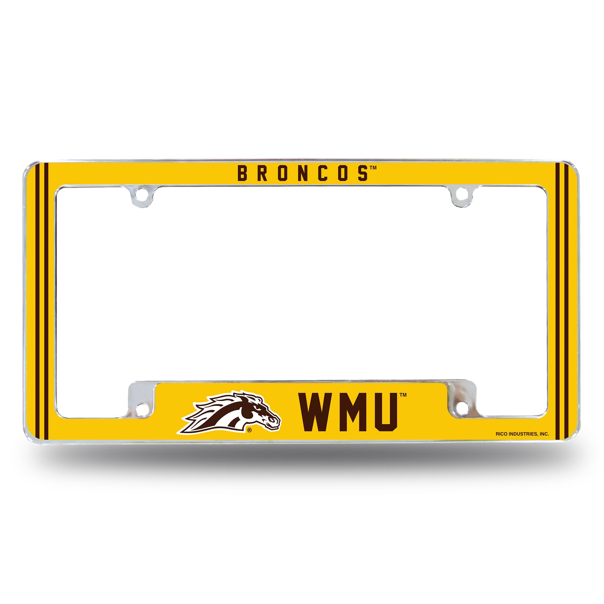 Rico Industries NCAA Western Michigan Broncos Classic 12" x 6" - auto accessories | Mubboo
