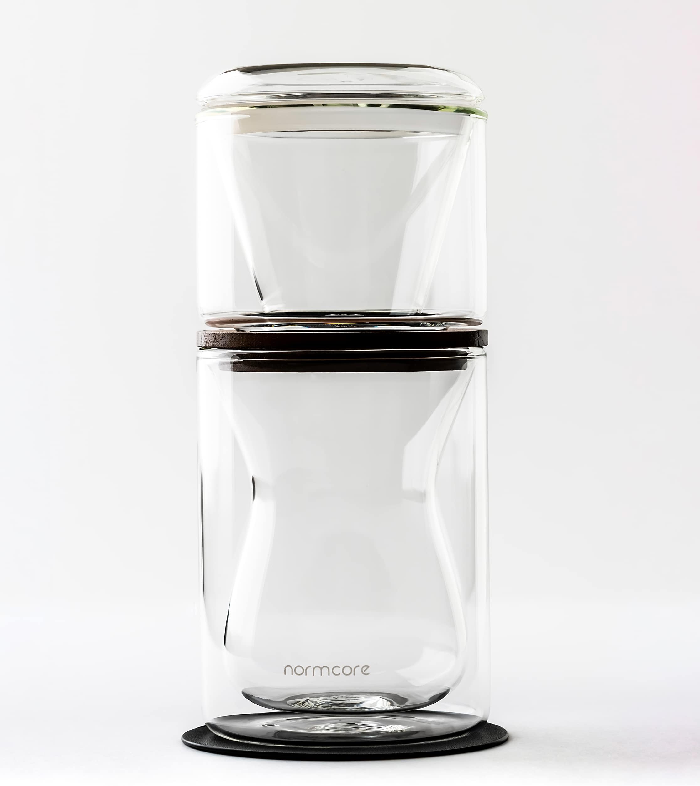 Normcore Pour Over Coffee Maker Set with 20 Basket Coffee Filters and Travel Bag, Portable Single Serve Travel Coffee Dripper Brewer, Double Wall Glass, 300ml/10oz