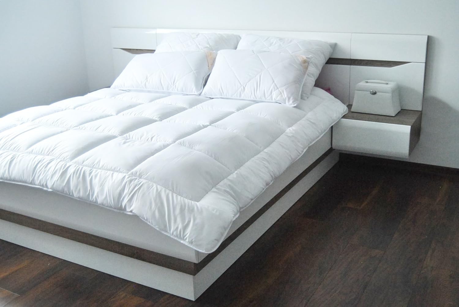 Couette Microfibre 4 Saisons - 300g/m² - Taille 100x140 Cm Avec Oreiller 40x60cm - Lavable Machine