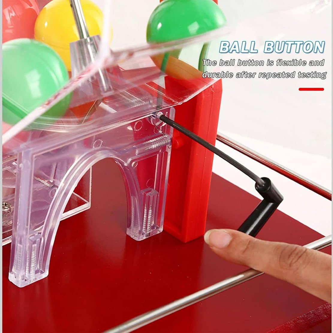 Amazon.com: 彩票抽獎機,手搖球數選擇器,金屬抽獎鼓旋轉機,包括壓克力賓果籠,100 個球,適合成人大型團體家庭桌遊戲,藍色: