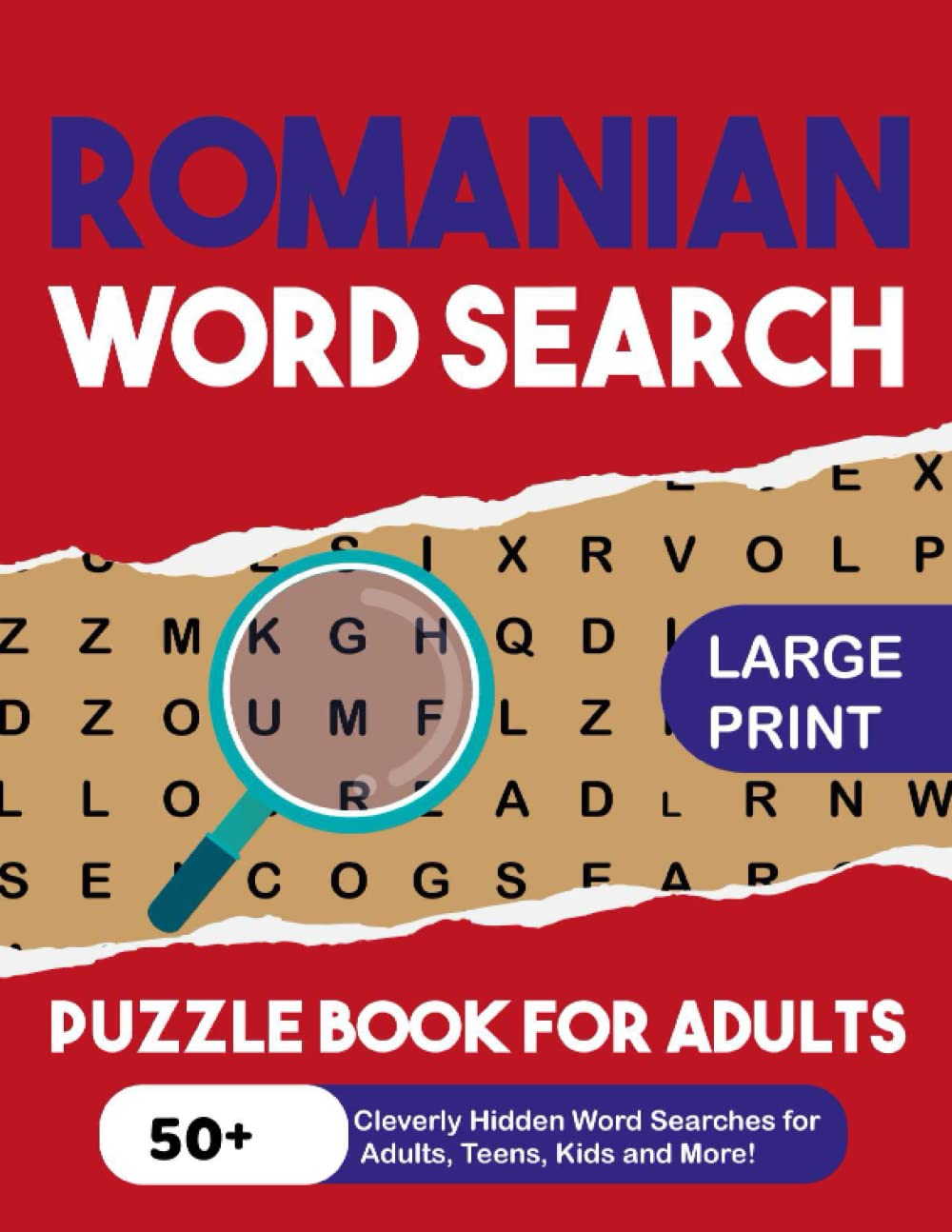 Romanian Word Search Puzzle Book fo Adults: Large Print for Adults in Romanian - The LARGEST PRINT Word Search Game for Adults & Seniors - Find 500 ...(Activity Book) Vol 3