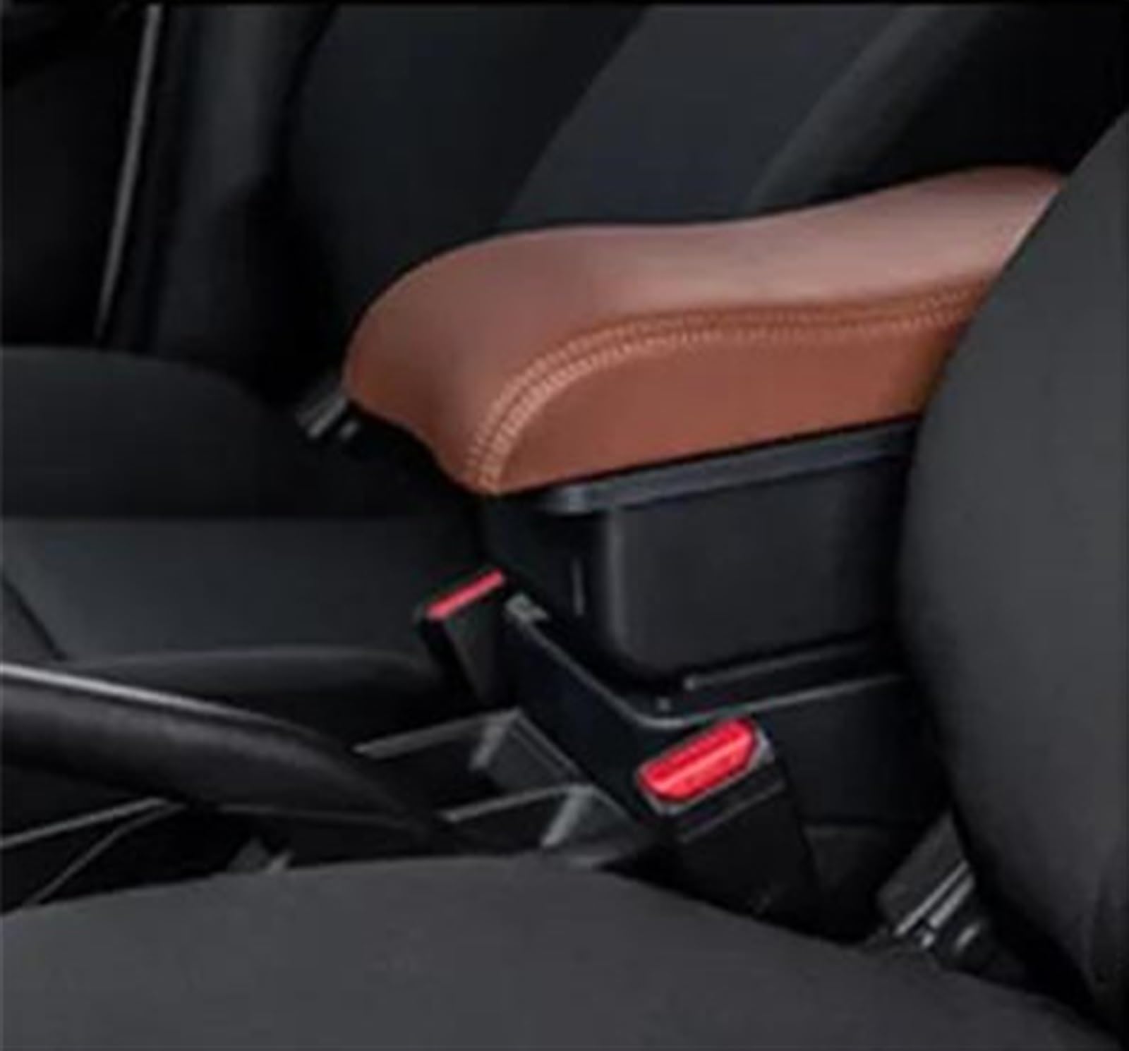 NMJLQW Storage Rack Car Interior Accessories Center Console Multifunctional Storage Box Armrest Box For Picanto(A brown No USB)