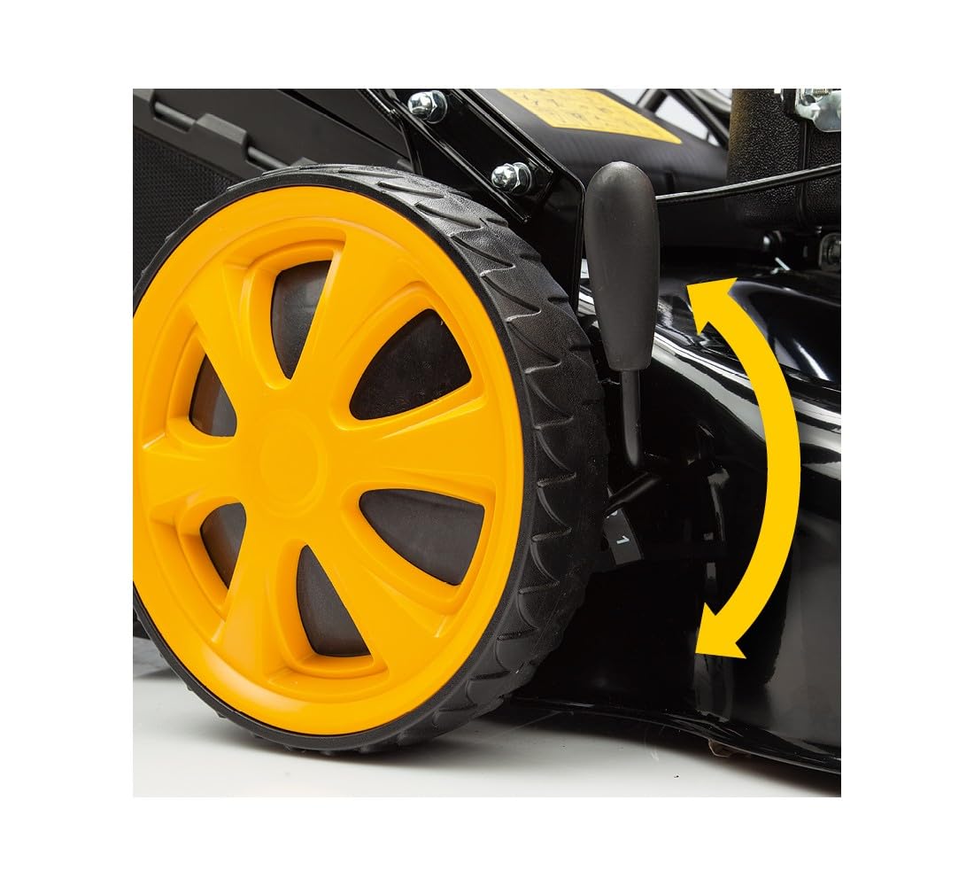 Cortacésped autopropulsado Mowox PM 5175 S3EHW – Gasolina, 171 CC, Arranque eléctrico, Velocidad Variable, 46 cm, 60 L, función 3 en 1, para jardín Grande