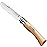 Opinel My First Opinel No.7, Stainless Steel Childrens Folding Knife with Safety Rounded Tip, Virobloc Locking Collar, Made in France (Natural)