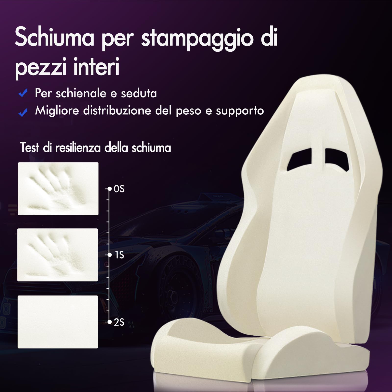 ALFORDSON Sedia Gaming Massaggiante, Sedia Professionale Gamer con Cuscino Lombare & Poggiatesta, Ergonomico Poltrona da Ufficio Schienale Regolabile 90-150°, Portata 180 kg, Similpelle(Bianca)