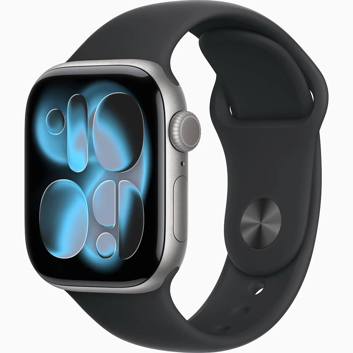 Apple Watch Series 11 [GPS, 46mm] Space Gray Aluminum Case with Black Sport Band, M/L (Renewed)