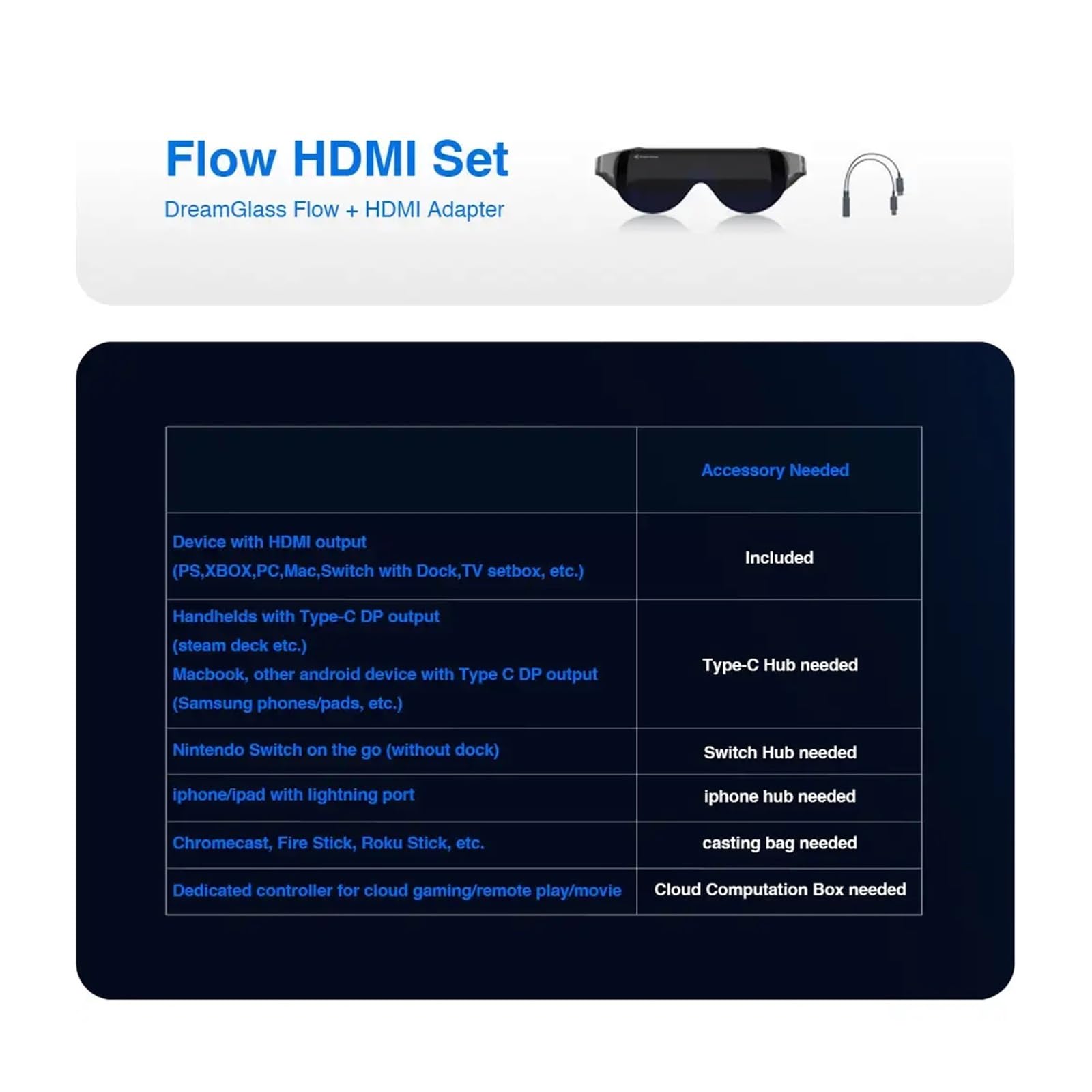 New Dream Glass 4K/4K Plus VR AR Smart Glasses Watch Movis And Working 2D/3D/360° Immersive Viewing(Standard)