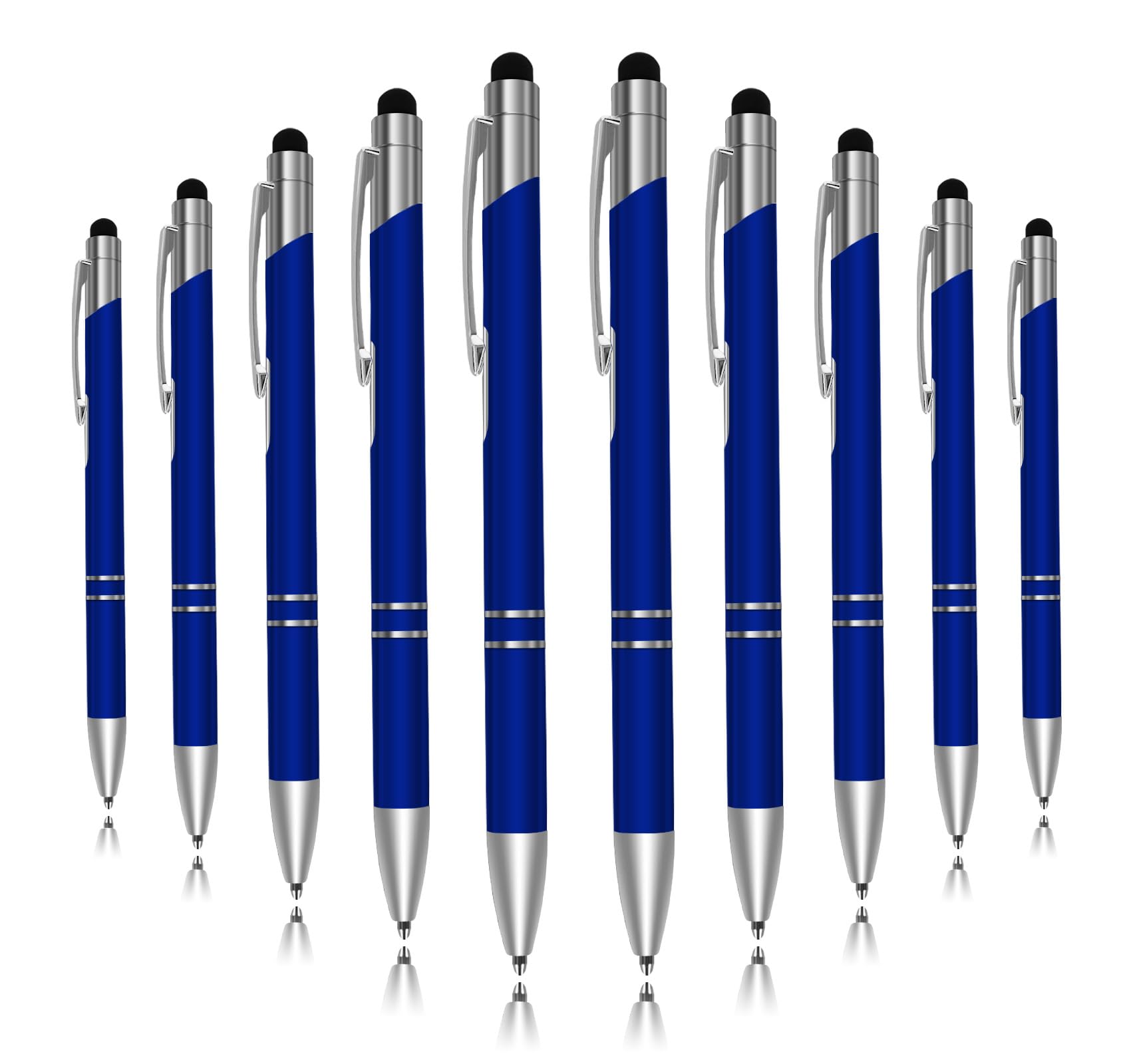 500 Stück Kugelschreiber mit Touchpen,1,0 mm Kugelschreiber Blau,Hochwertig Stift Set für Schreiben, Bürobedarf für Schule und Geschäft,Tinte: Blau