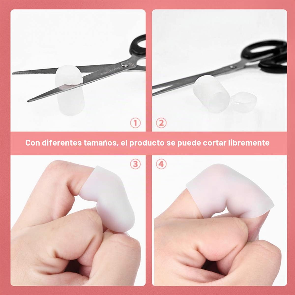 Punteras de gel, protectores para los dedos de gel de silicona para amortiguar, eliminar callos y proteger los pies de las ampollas, 20 unidades