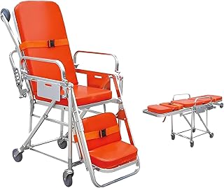 Medical Alloy Wheeled Stretcher, Adjustable Emergency Ambulance Stretche, Load Capacity 350 Lbs, Firefighter Evacuation Stair Lift for Hospital