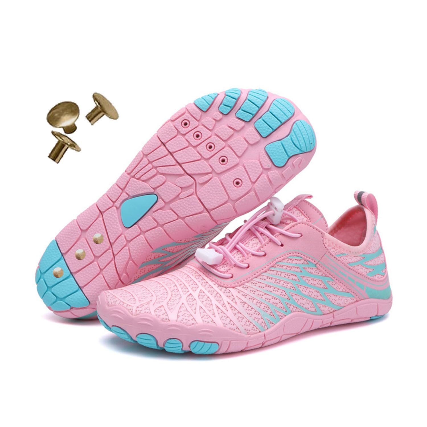 Grounding Shoes with Copper, Barefoot Shoes Women Men, Wide Toe Box Hiking Barefoot Womens, Non-Slip Comfortable Breathable Water Shoes for Walking Running