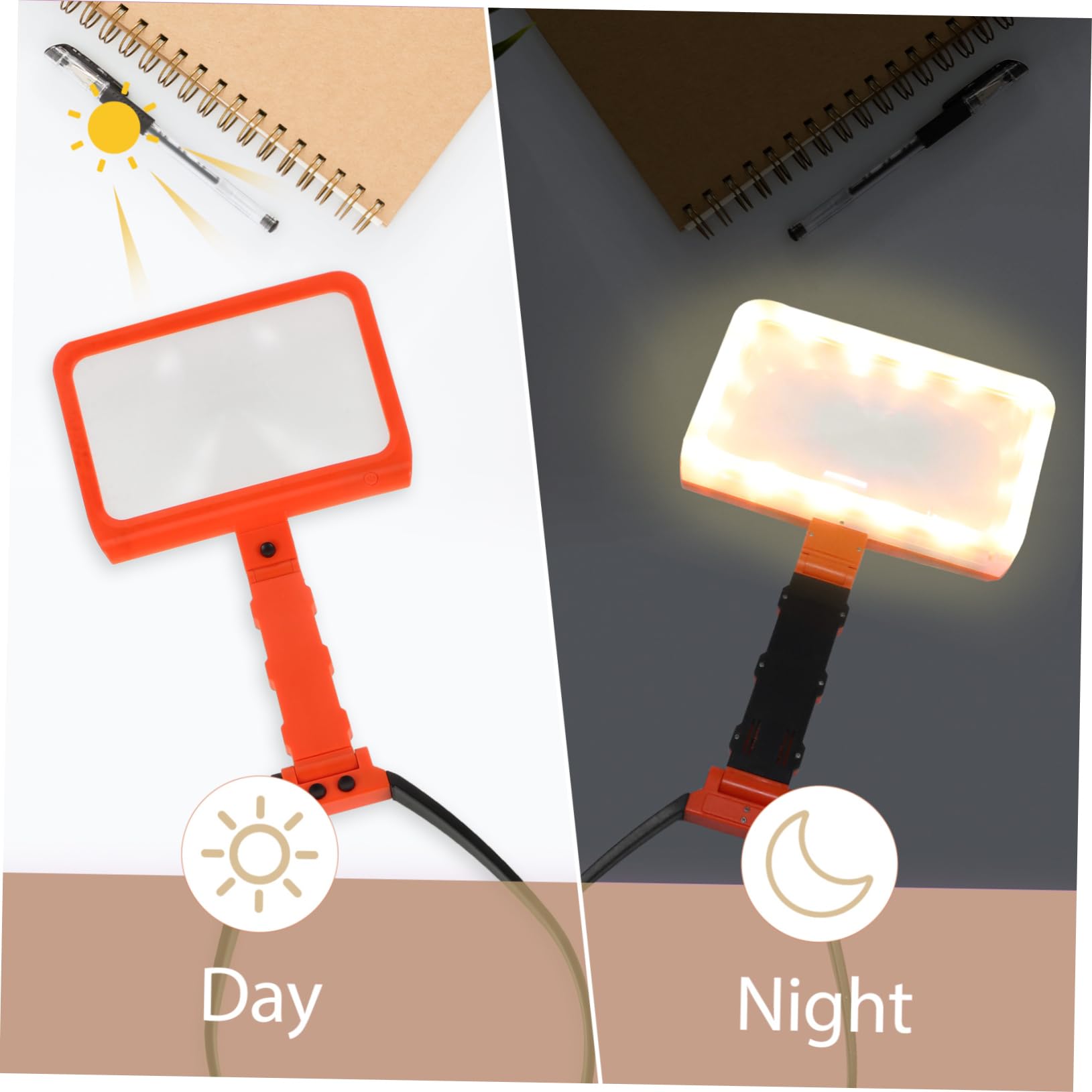 Lente di Ingrandimento con Luce 5x a Mano, 48 LED a Tre Toni