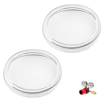 2" Clear Replacement Regulator Gauge Lens/Cover Durable 1/4 Turn Twist Lock Design, Pressure Gauge Protective Cover for Easy-to-Read Measurements, Restores Gauge Appearance & Functionality - 2 Pack