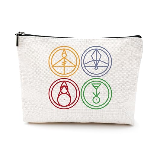 Inspired TV Show Merchandise Cosmetic Bag Owl House Fan Gifts Makeup Bag Owl House Merch Fire Ice Plant Light Glyph Gift for Women Movie Lovers Daughter Friend Coworker Birthday Christmas Halloween