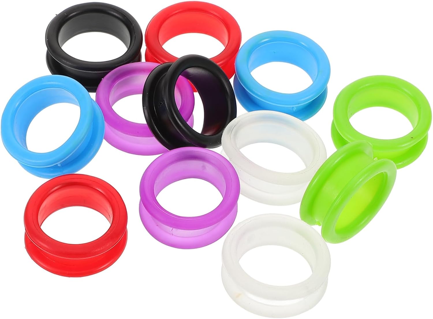 MERRYHAPY 12pcs Silicone Scissor Finger Ring Pet Grooming Scissors Barber Tools Hair Stylist Supplies Comfortable Shears Finger Ring Scissor Handheld Cover