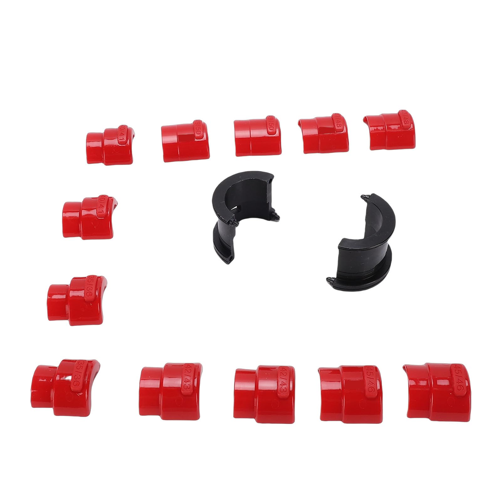 Jectse Zestaw Narzędzi do Sterownika Uszczelki Widelca, Adapter do Montażu i Demontażu Uszczelki 35 36 40 41 42 43 45 46 47 48 49 50 Mm, Uniwersalny Instalator Widelca Motocykla Terenowego