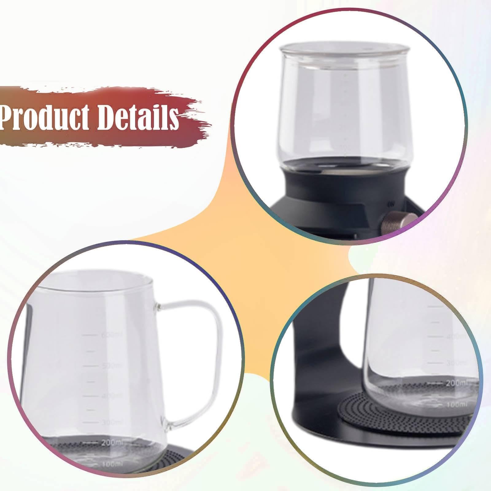 Tetera portátil Goteo, hervidor Agua, Recipiente para Bebidas, fácil Limpiar, té, infusión separada, navideño, 380 Ml Negro