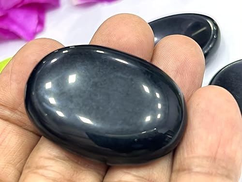 Miniatura 6 de GEMSCITE 5 piedras preciosas naturales, piedras de amatista para el pulgar, curación de cristal para reiki, piedra de palma de bolsillo de energía